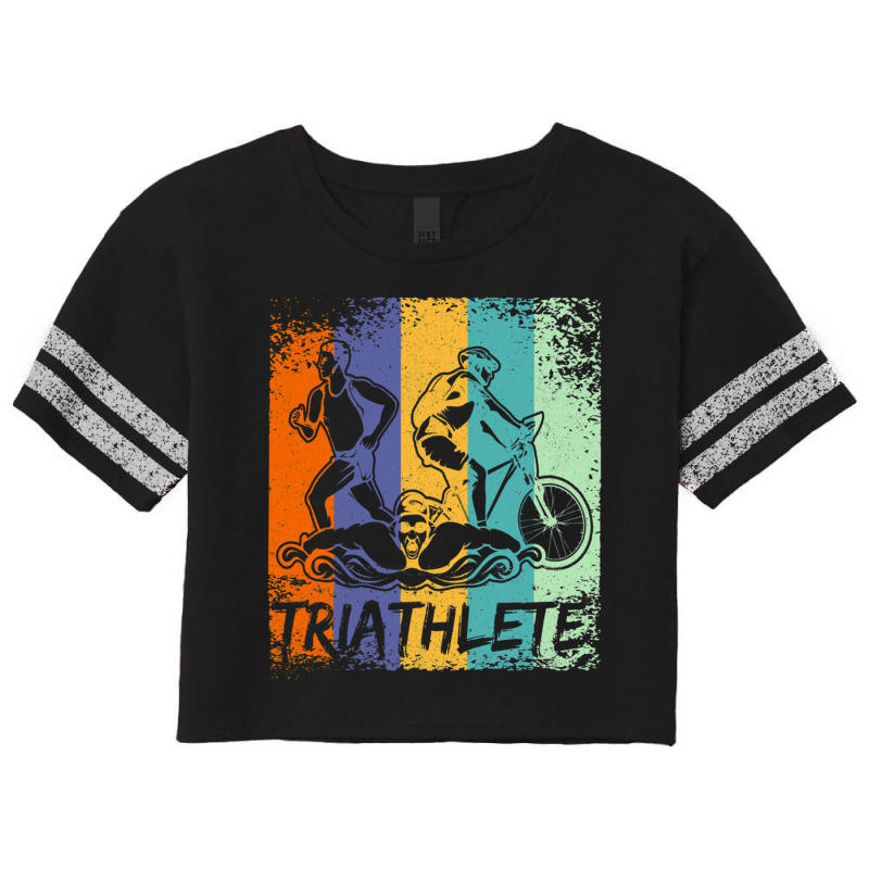 Triathlete  Swimming, Cycling And Running Triathlon Scorecard Crop Tee by cm-arts | Artistshot