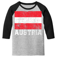 Austrian Austria Flag Pride Roots Country Family Nation Gift T Shirt Youth 3/4 Sleeve | Artistshot