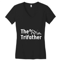 Triathlete Definition   Triathlon Dad  I Support My Fathers Threesome  Women's V-neck T-shirt | Artistshot