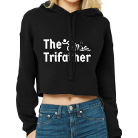 Triathlete Definition   Triathlon Dad  I Support My Fathers Threesome  Cropped Hoodie | Artistshot