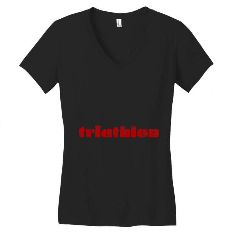 Triathlon Women's V-Neck T-Shirt by cm-arts | Artistshot