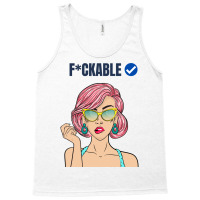 Fuckable Verified Blue Tick - Dark Humor Design Tank Top | Artistshot