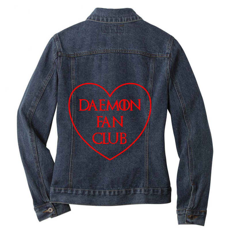 Daemon Fan Club Ladies Denim Jacket by cm-arts | Artistshot