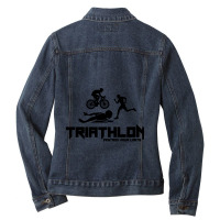 Triathlon Ladies Denim Jacket | Artistshot