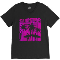 Summer T  Shirtsurf Surfer Summer Surfing Family Vacation Mode T  Shir V-neck Tee | Artistshot