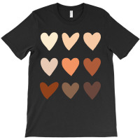 Melanin Skin Tone Hearts T-shirt | Artistshot