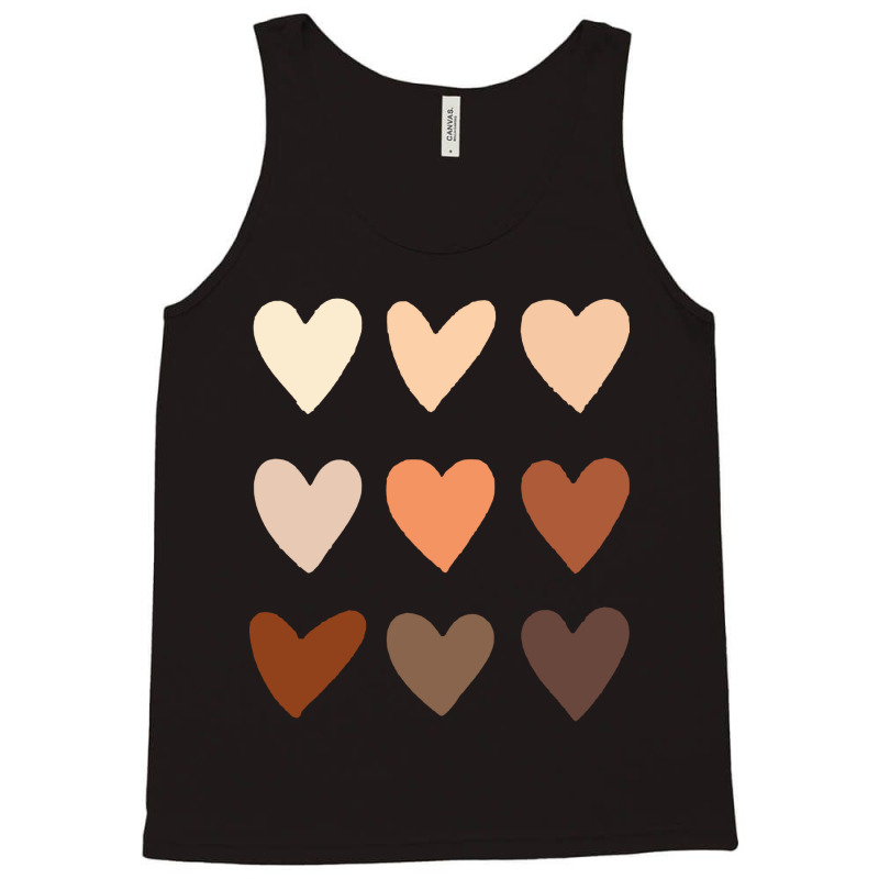 Melanin Skin Tone Hearts Tank Top | Artistshot