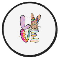 Funny Easter Bunny With Glasses For Women And Rabbit Lover T Shirt Round Patch | Artistshot