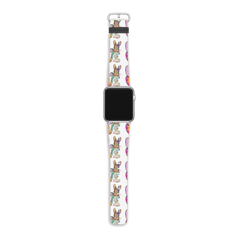 Funny Easter Bunny With Glasses For Women And Rabbit Lover T Shirt Apple Watch Band by cm-arts | Artistshot