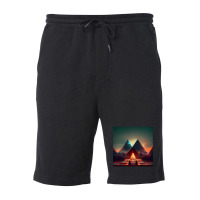 Cyberpunk Pyramids Of Ancient Egypt Fleece Short | Artistshot