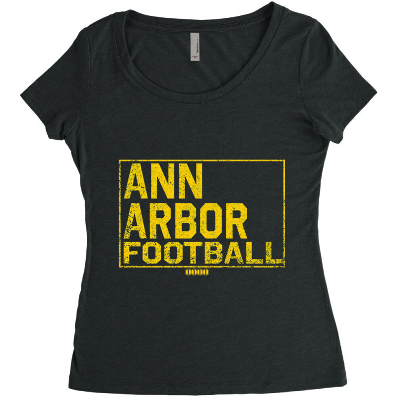 Ann Arbor Tball College Town Located In Michigan Women's Triblend Scoop T-shirt by cm-arts | Artistshot