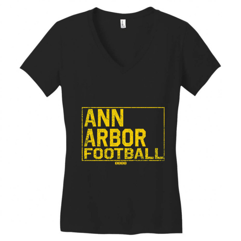 Ann Arbor Tball College Town Located In Michigan Women's V-Neck T-Shirt by cm-arts | Artistshot