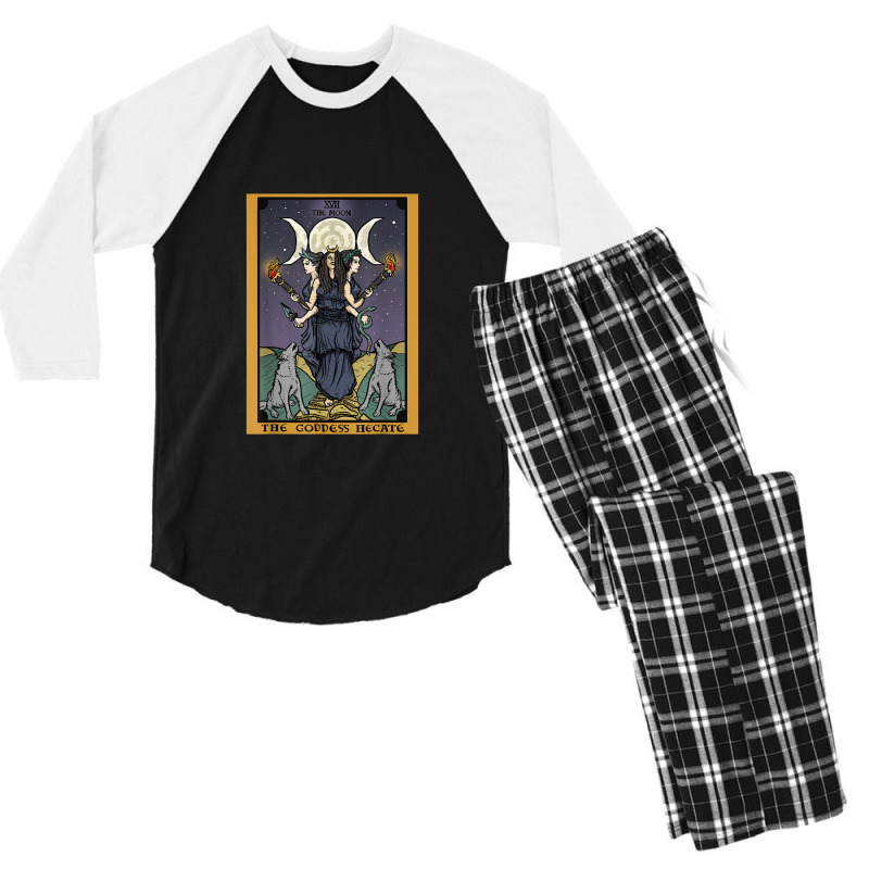 The Goddess Hecate Tarot Card Triple Moon Wiccan Pagan Witch Men's 3/4 Sleeve Pajama Set by ReginaldLewisMay | Artistshot