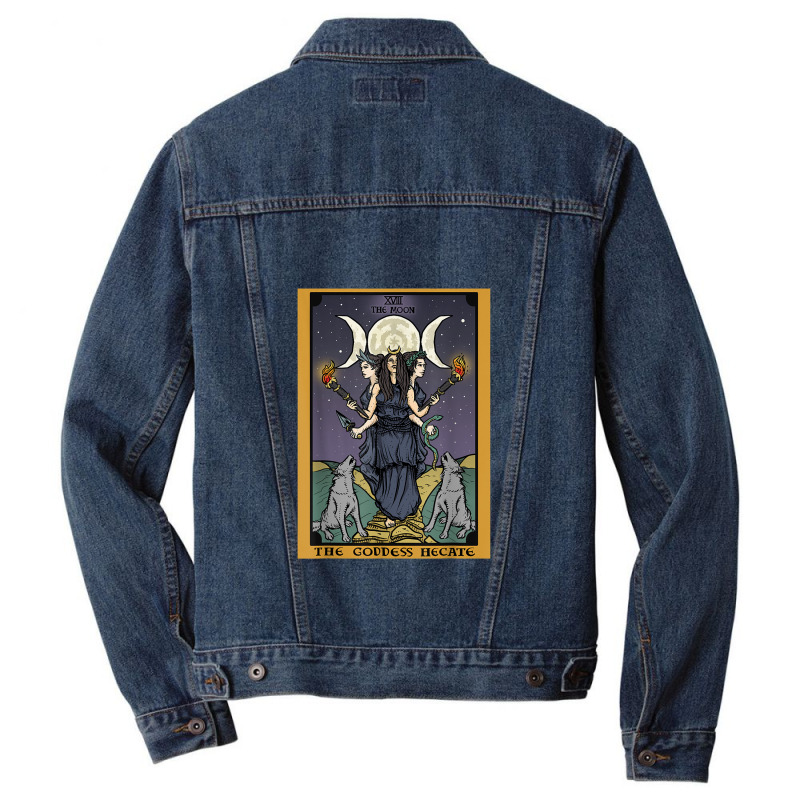 The Goddess Hecate Tarot Card Triple Moon Wiccan Pagan Witch Men Denim Jacket by ReginaldLewisMay | Artistshot