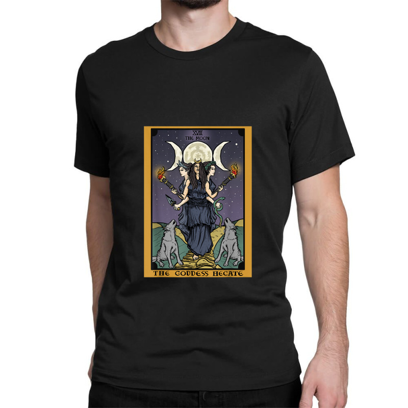 The Goddess Hecate Tarot Card Triple Moon Wiccan Pagan Witch Classic T-shirt by ReginaldLewisMay | Artistshot