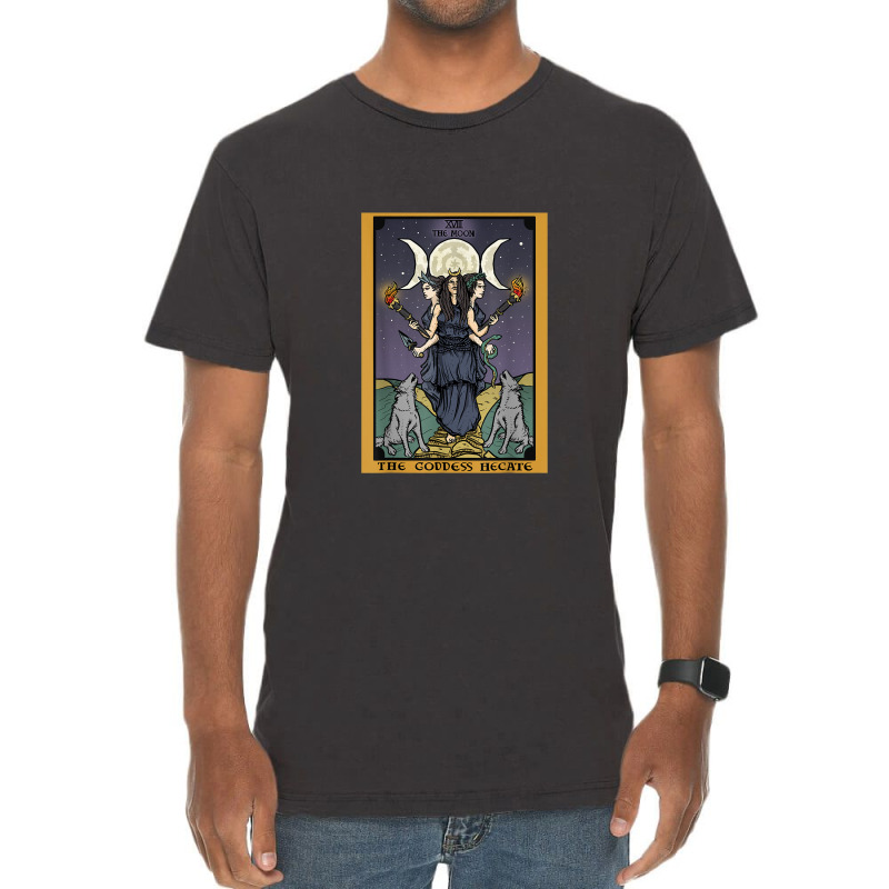 The Goddess Hecate Tarot Card Triple Moon Wiccan Pagan Witch Vintage T-Shirt by ReginaldLewisMay | Artistshot