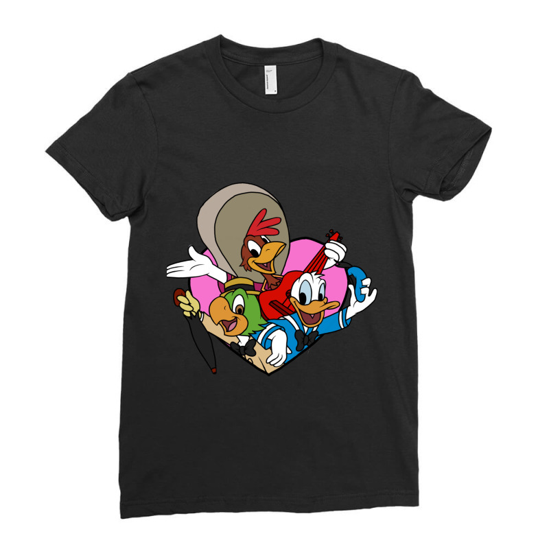 Three Caballeros Love Ladies Fitted T-Shirt by cm-arts | Artistshot