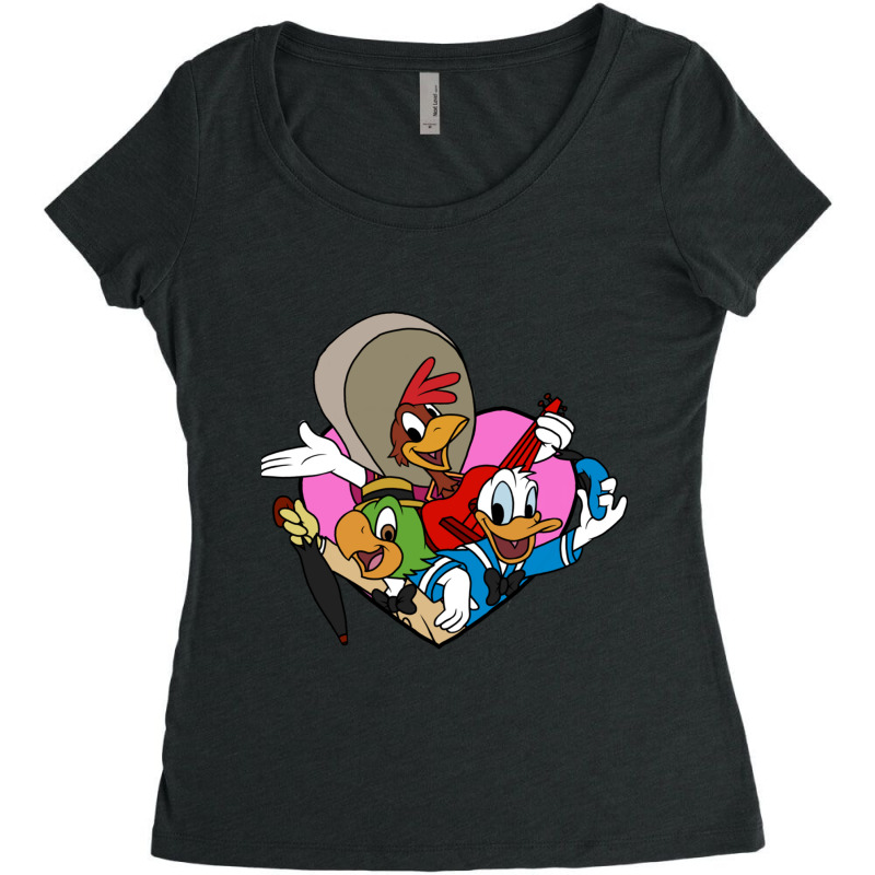 Three Caballeros Love Women's Triblend Scoop T-shirt by cm-arts | Artistshot