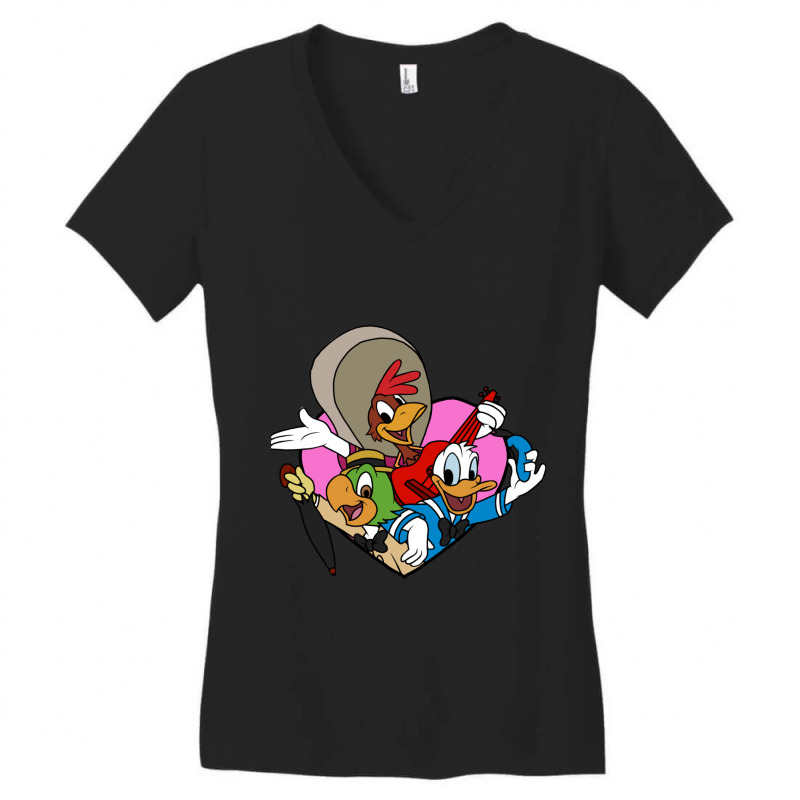 Three Caballeros Love Women's V-Neck T-Shirt by cm-arts | Artistshot