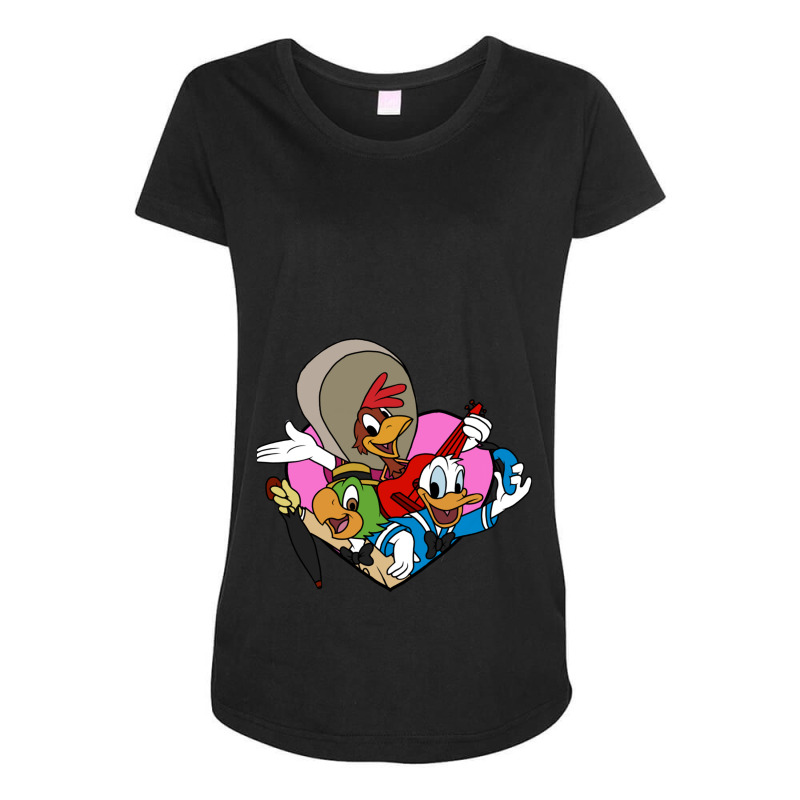 Three Caballeros Love Maternity Scoop Neck T-shirt by cm-arts | Artistshot