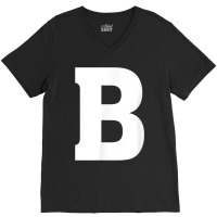 Letter B Capital Letter Alphabet V-neck Tee | Artistshot