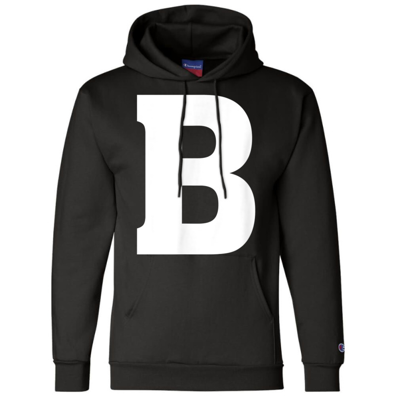 Letter B Capital Letter Alphabet Champion Hoodie by MillaLampman | Artistshot