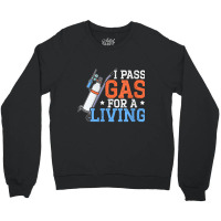 Womens I Pass Gas For A Living Anesthesiologist Doctor Anesthesia V Ne Crewneck Sweatshirt | Artistshot