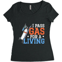 Womens I Pass Gas For A Living Anesthesiologist Doctor Anesthesia V Ne Women's Triblend Scoop T-shirt | Artistshot