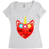 Cute Unicorn Heart Women's Triblend Scoop T-shirt | Artistshot