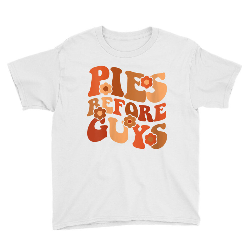 Womens Funny Thanksgiving Pies Before Guys For Women And Girls V Neck Youth Tee by cm-arts | Artistshot