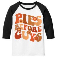 Womens Funny Thanksgiving Pies Before Guys For Women And Girls V Neck Youth 3/4 Sleeve | Artistshot