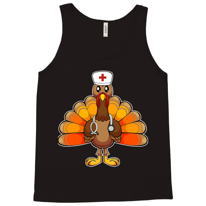 Nurse Turkey Medical Doctor Thanksgiving Dinner Costume Fan Tank Top | Artistshot