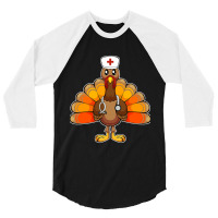 Nurse Turkey Medical Doctor Thanksgiving Dinner Costume Fan 3/4 Sleeve Shirt | Artistshot