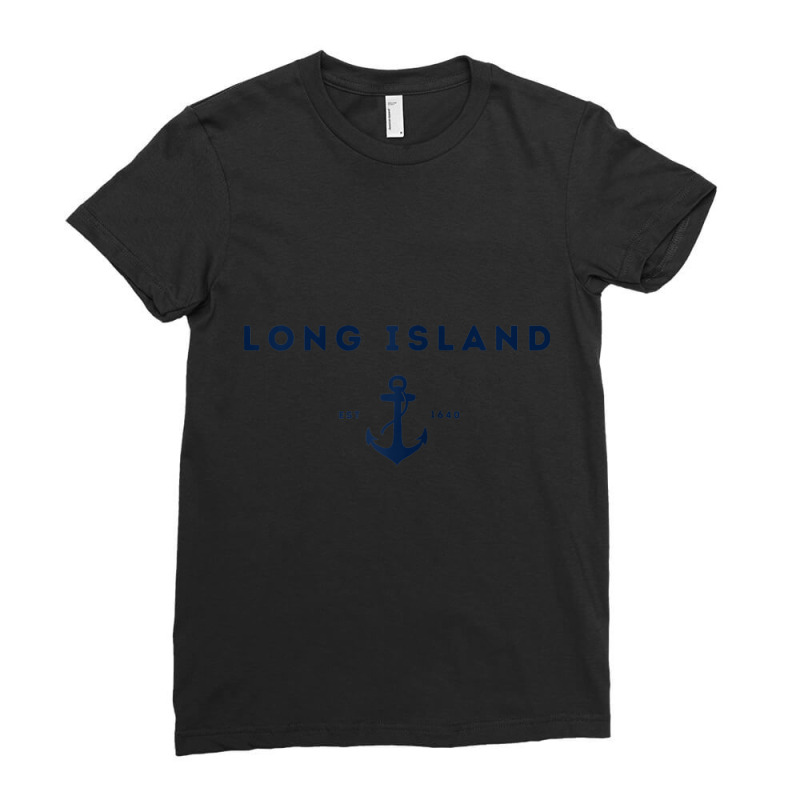 Long Island New York Est 1640 Raglan Baseball Tee Ladies Fitted T-Shirt by cm-arts | Artistshot