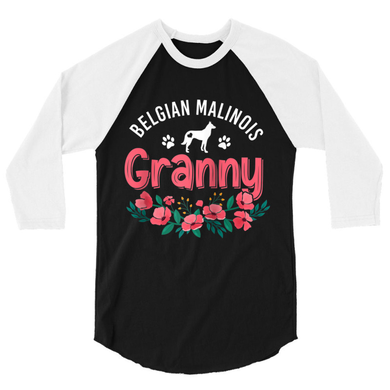 Malinois Granny Dog Gifts Women Belgian Malinois Dog Lover Raglan Base 3/4 Sleeve Shirt by cm-arts | Artistshot