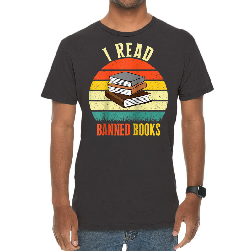 I Read Banned Books Tshirt Bookmark Funny Readers Reading Raglan Baseb Vintage T-Shirt by cm-arts | Artistshot