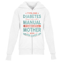 Type One Diabetes Mother Never Gives Up T1d Tank Top Youth Zipper Hoodie | Artistshot