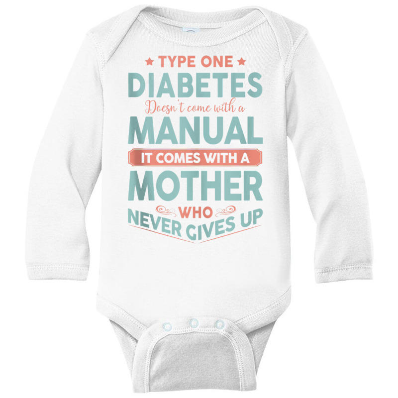 Type One Diabetes Mother Never Gives Up T1d Tank Top Long Sleeve Baby Bodysuit by cm-arts | Artistshot