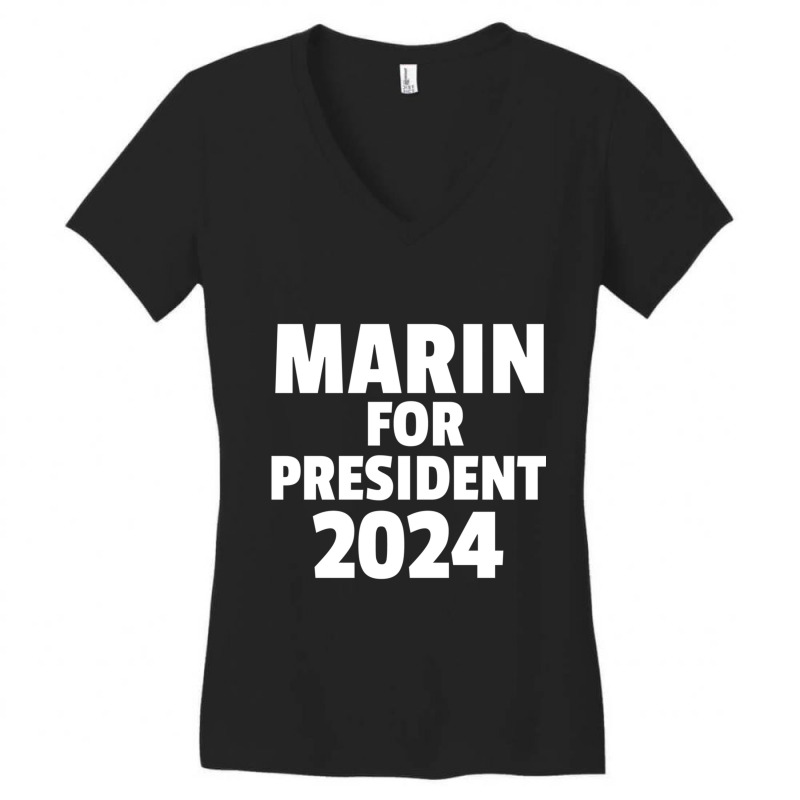 Marin For  2024 - Sanna Marin - Sanna For Women's V-Neck T-Shirt by cm-arts | Artistshot