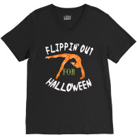 Girls Flipping Out For Halloween Gymnastics Gift V-neck Tee | Artistshot