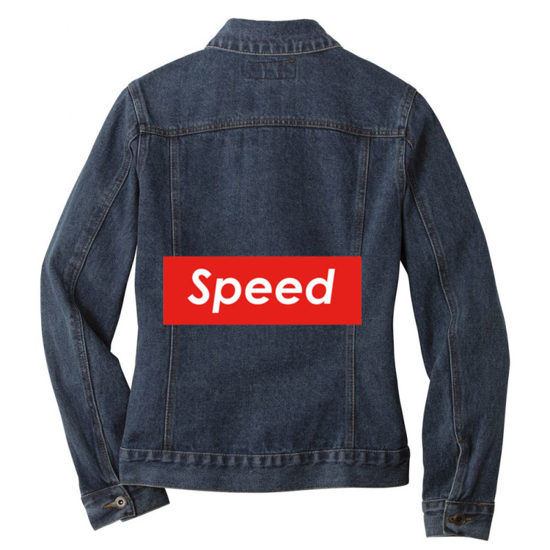 Speed Ladies Denim Jacket by cm-arts | Artistshot