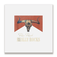 Ram Ranch Really Rocks Vintage Bull Skull Western Country Tank Top Metal Print Square | Artistshot