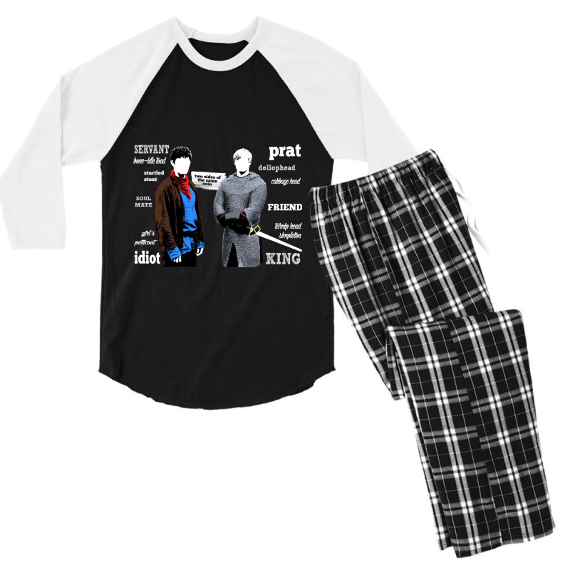 Merlin And Arthur Titles Men's 3/4 Sleeve Pajama Set | Artistshot