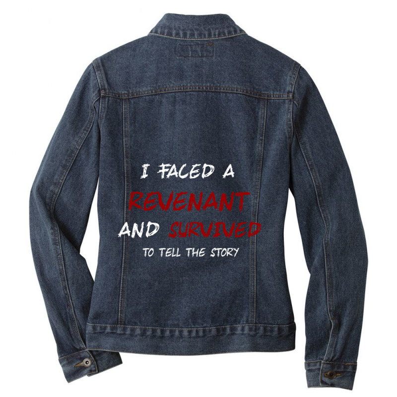 Phasmophobia I Faced A Revenant And Survived Ladies Denim Jacket by cm-arts | Artistshot