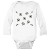 Black And White Pattern 7 Long Sleeve Baby Bodysuit | Artistshot