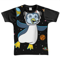 Spaceman Penguin Galaxy And Space Astronaut Seabird Raglan Baseball Te Graphic Youth T-shirt | Artistshot