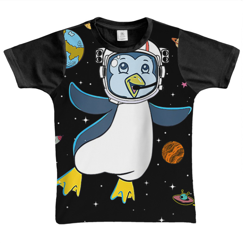 Spaceman Penguin Galaxy And Space Astronaut Seabird Raglan Baseball Te Graphic Youth T-shirt by cm-arts | Artistshot