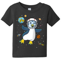 Spaceman Penguin Galaxy And Space Astronaut Seabird Raglan Baseball Te Baby Tee | Artistshot