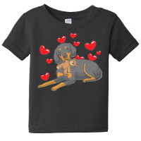 Funny T  Shirt Austrian Black And Tan Hound With Hearts T  Shirt Baby Tee | Artistshot