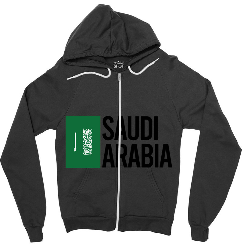 Saudi Arabia Minimal Design Collection Zipper Hoodie by cm-arts | Artistshot